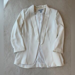 H&M Off-White Cream Collared Blazer